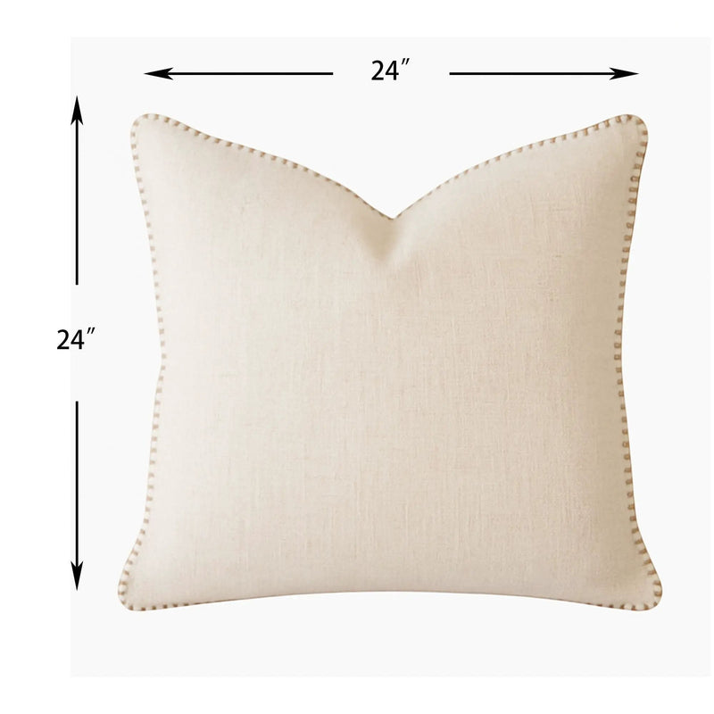 Homey Cozy - Throw Pillow With Decorative Stitching - Ivory by Unique Piece Furniture