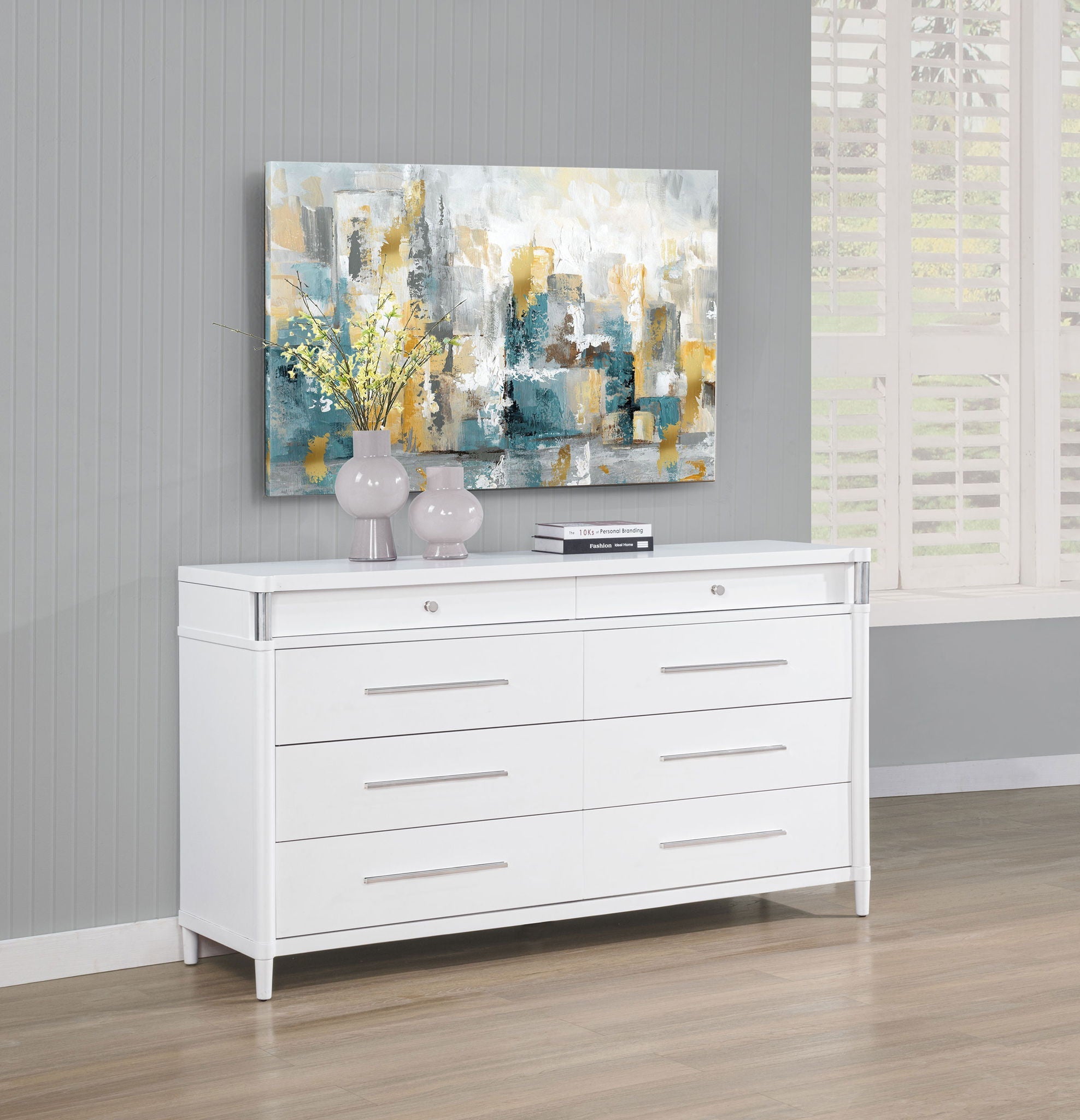 Gracemont 8-drawer Bedroom Dresser Cabinet White by Unique Piece Furniture