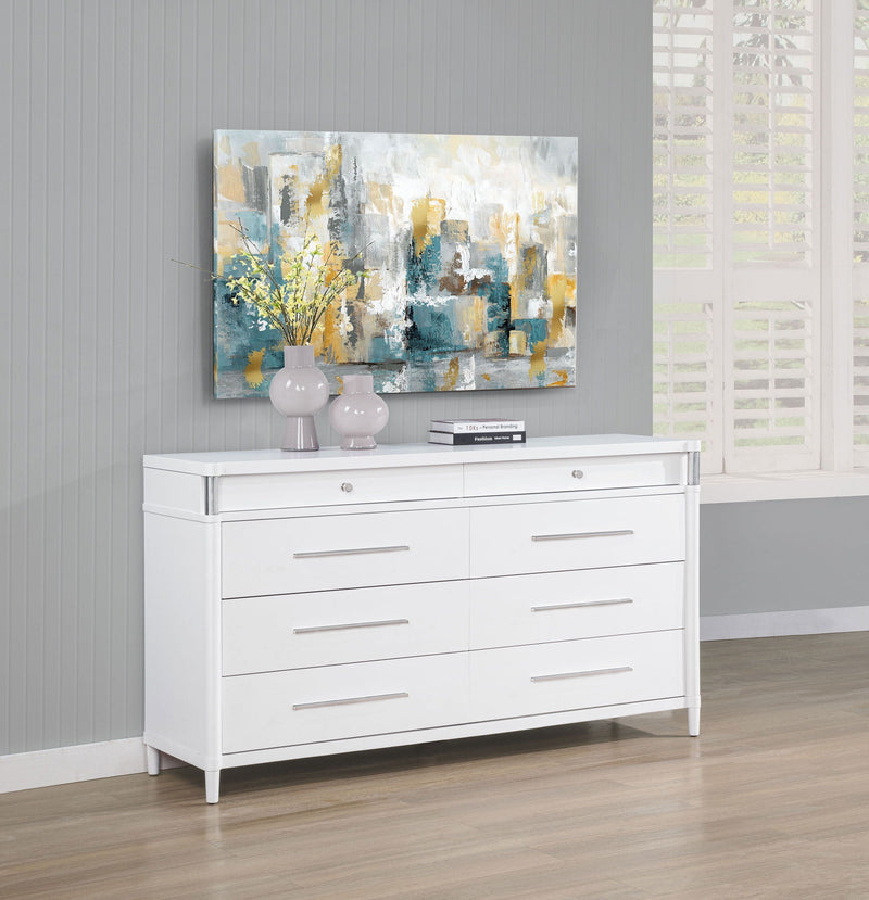 Gracemont 8-drawer Bedroom Dresser Cabinet White by Unique Piece Furniture