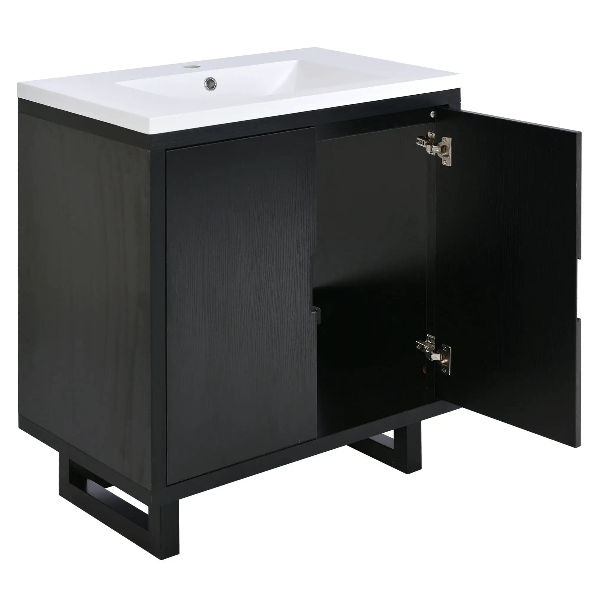 Bathroom Vanity Set With Sink, Combo Cabinet, Bathroom Storage Cabinet, Solid Wood Frame by HouseOfZazla