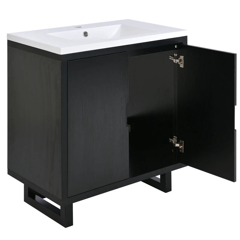 Bathroom Vanity Set With Sink, Combo Cabinet, Bathroom Storage Cabinet, Solid Wood Frame by HouseOfZazla