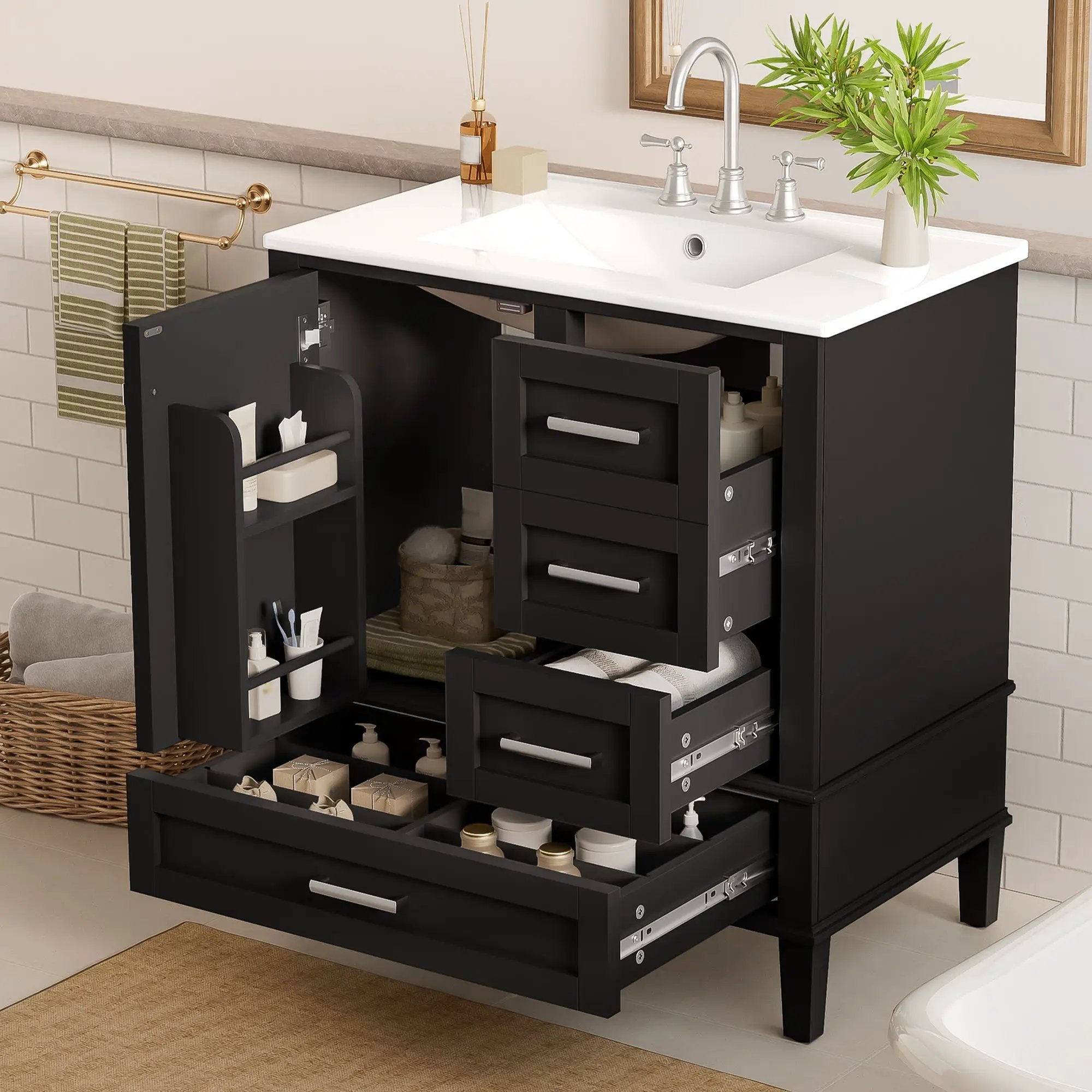 30" Bathroom Vanity with Sink Combo Set by HouseOfZazla