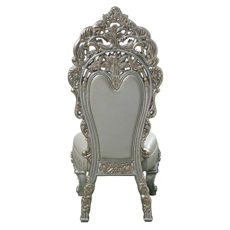 Sandoval - Side Chair (Set of 2) - Beige Synthetic Leather & Champagne by Unique Piece Furniture