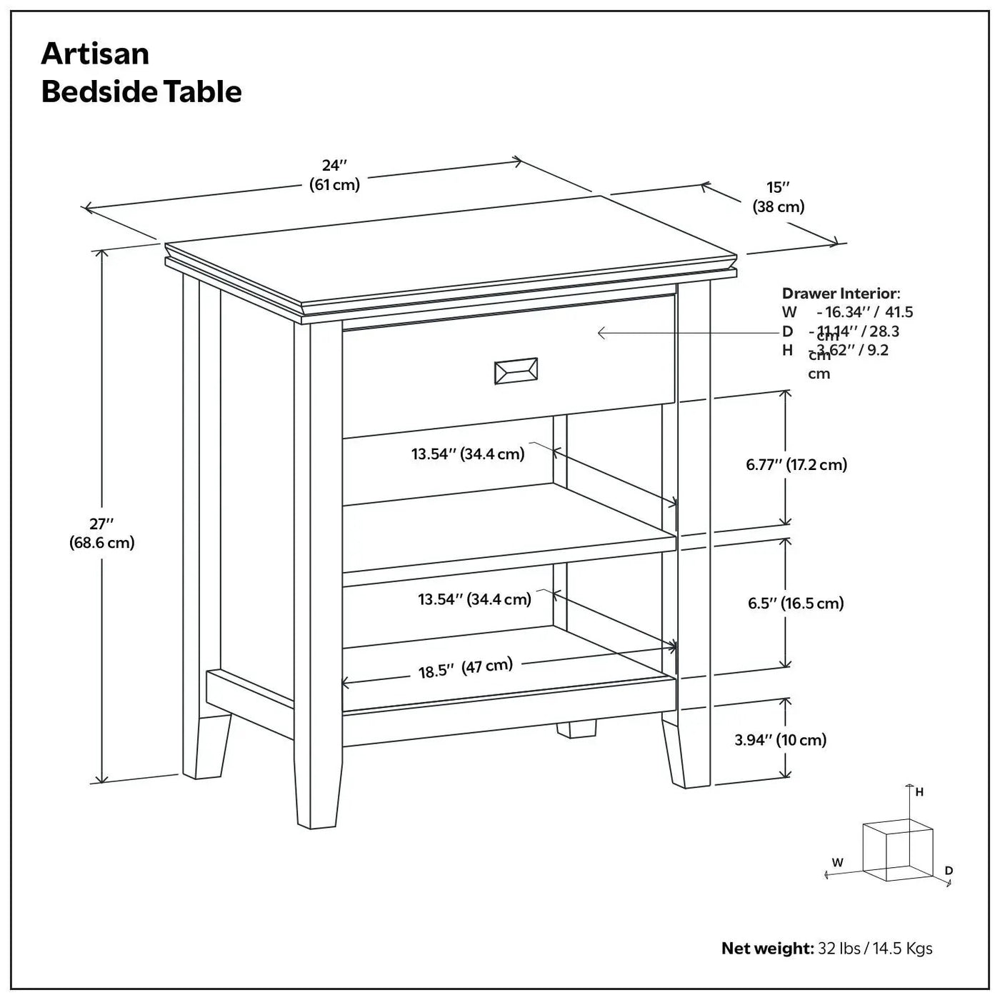 Artisan - Handcrafted Bedside Table by HouseOfZazla