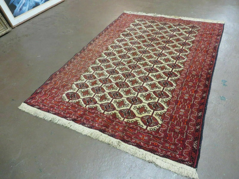 4' X 6' Handmade Finely Knotted Pakistan Turkoman Bokhara Wool Rug Nice by Jewel Rugs