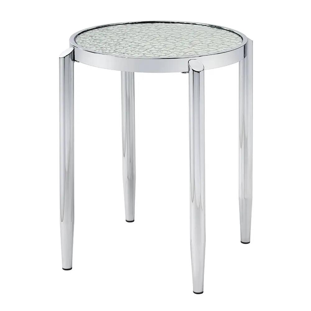 Abbe - End Table - Glass & Chrome by Unique Piece Furniture
