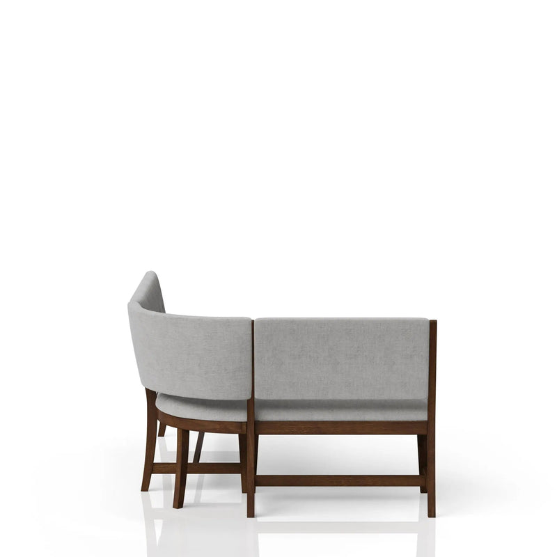 Curved Dining Bench Upholstered Curved Bench - Beige by Unique Piece Furniture