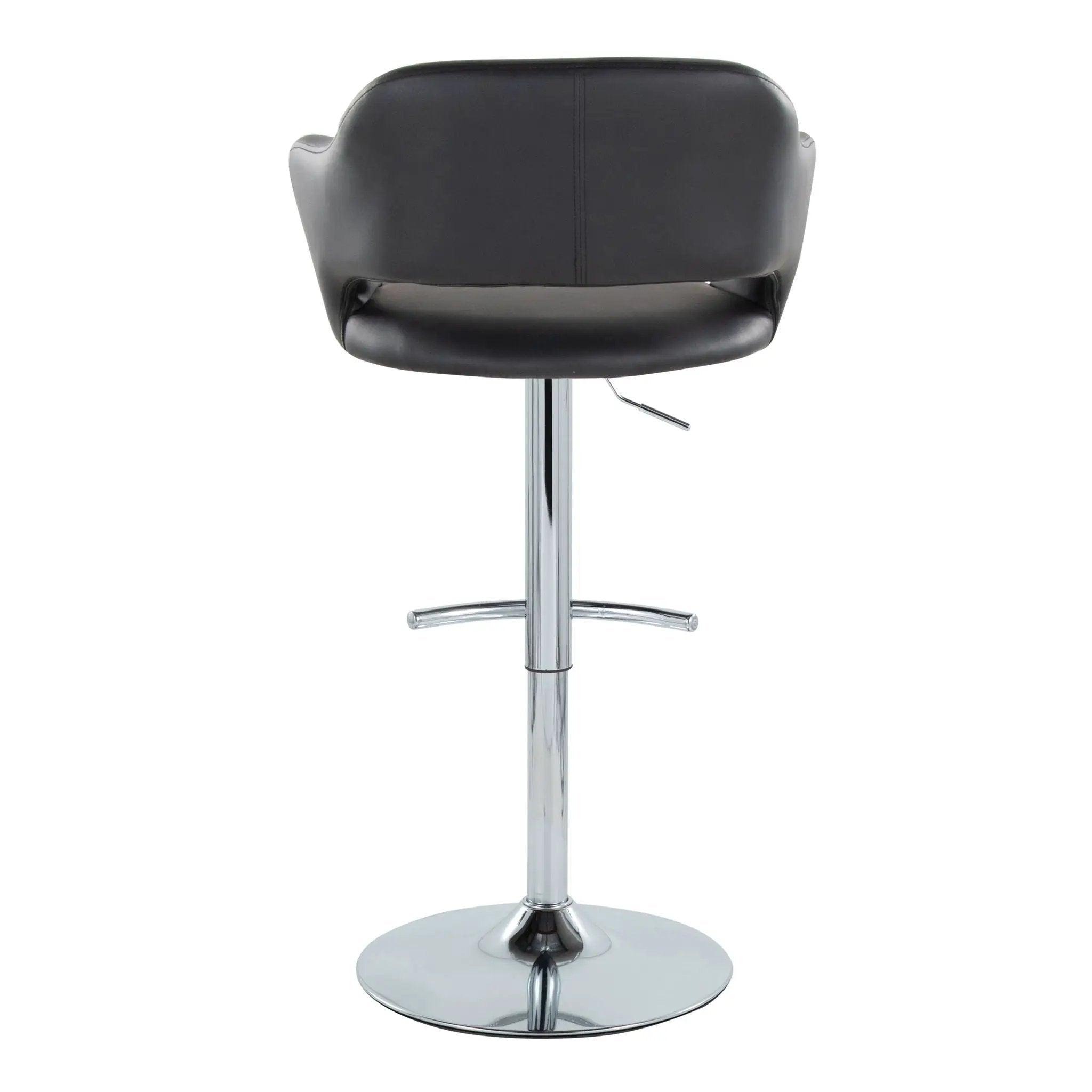Margarite - Contemporary Ajustable Barstool With Swivel With Rounded T Footrest (Set of 2) by Unique Piece Furniture