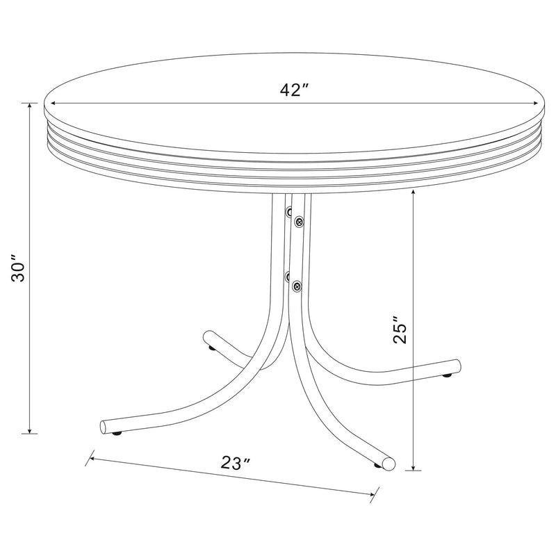 Marla - 5 Piece Dining Set With Round Table And Upholstered Chairs - White by HouseOfZazla