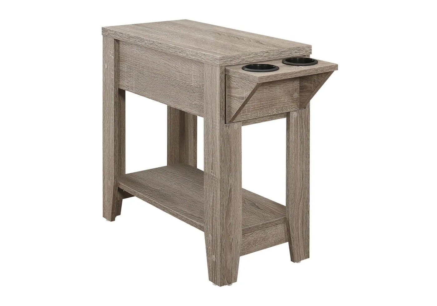 Accent Side Table with Storage and Built-In Lamp by HouseOfZazla
