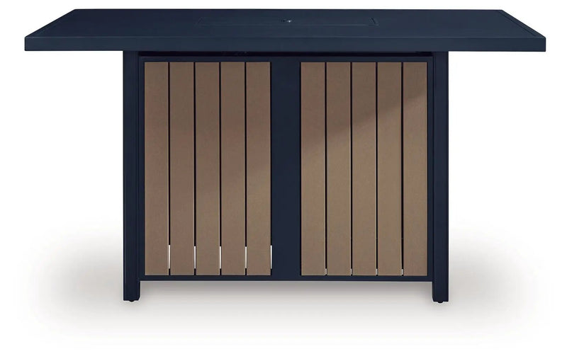 East Beach - Rectangular Bar Table With Fire Pit - Blue by Unique Piece Furniture