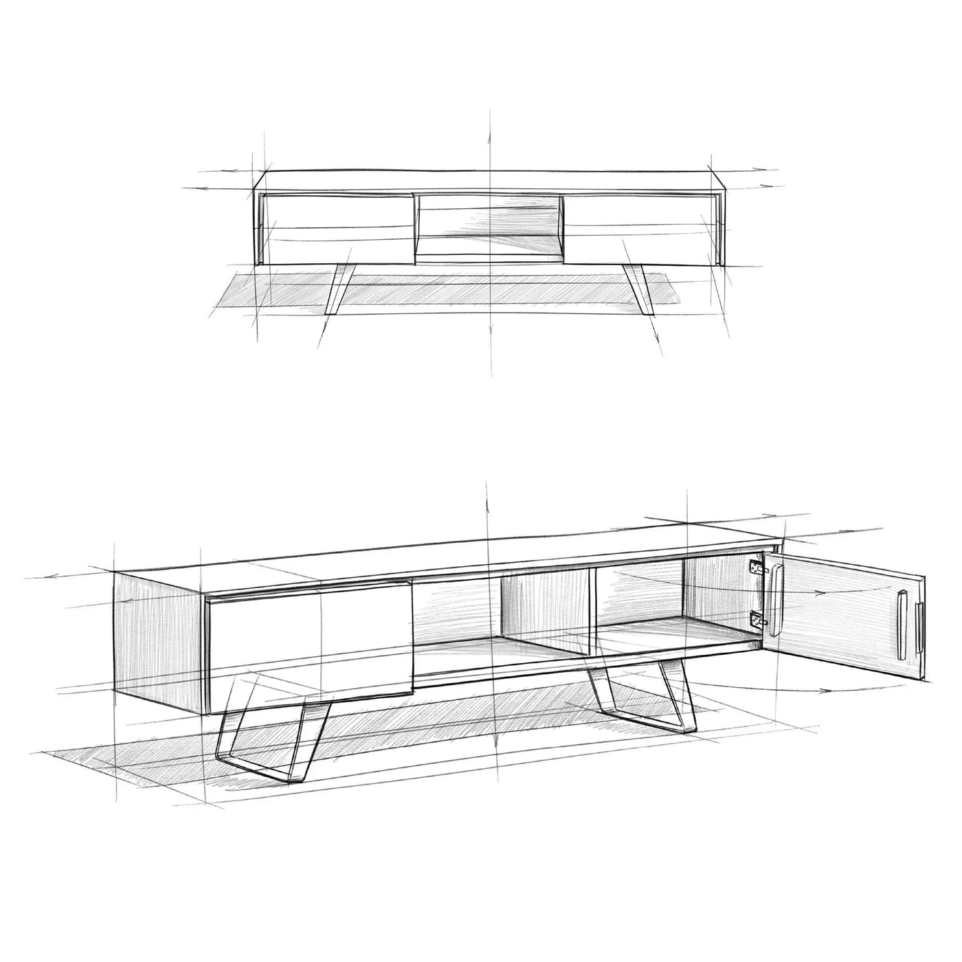Lowry - Handcrafted TV Media Stand by HouseOfZazla