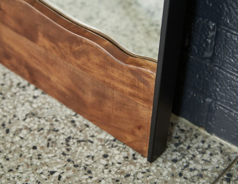 Panchali - Floor Mirror - Brown / Black by Unique Piece Furniture