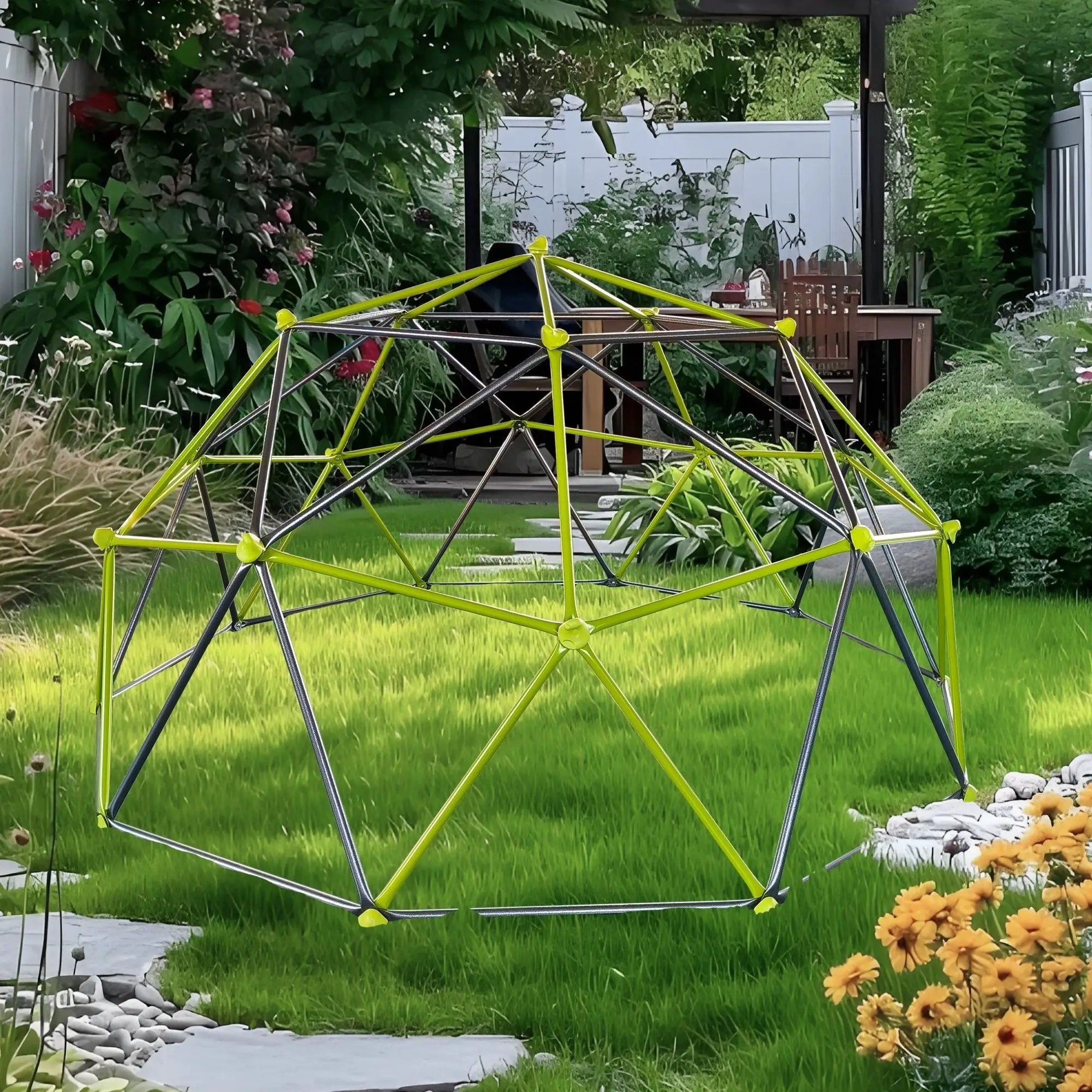 10 Sided Climbing Frame For Outdoor Playground With Colorful Climbing Stones by HouseOfZazla