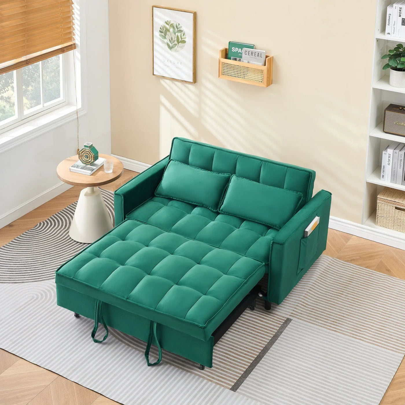 Sofa Bed With Pockets, 3 In 1 Convertible For Living Room by HouseOfZazla