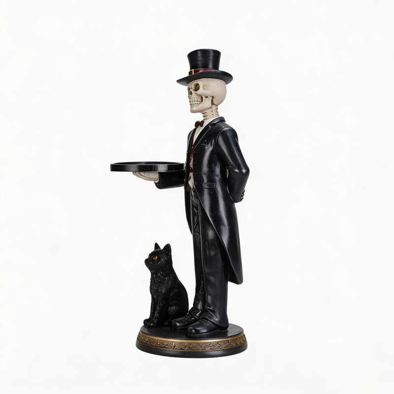 Halloween Skeleton Butler Floor Statue by HouseOfZazla