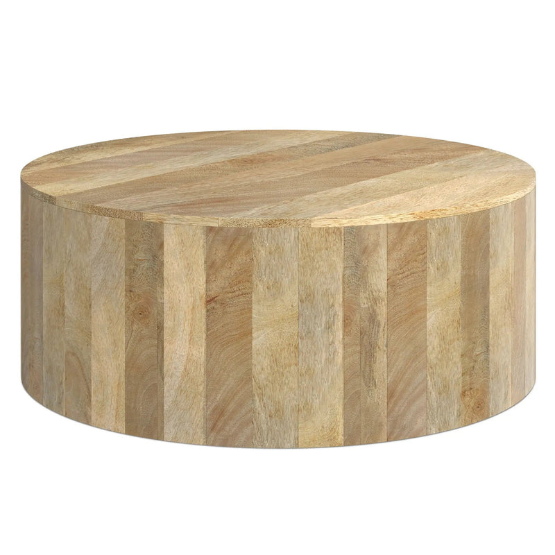 Millbury - Drum Coffee Table - Natural by Unique Piece Furniture