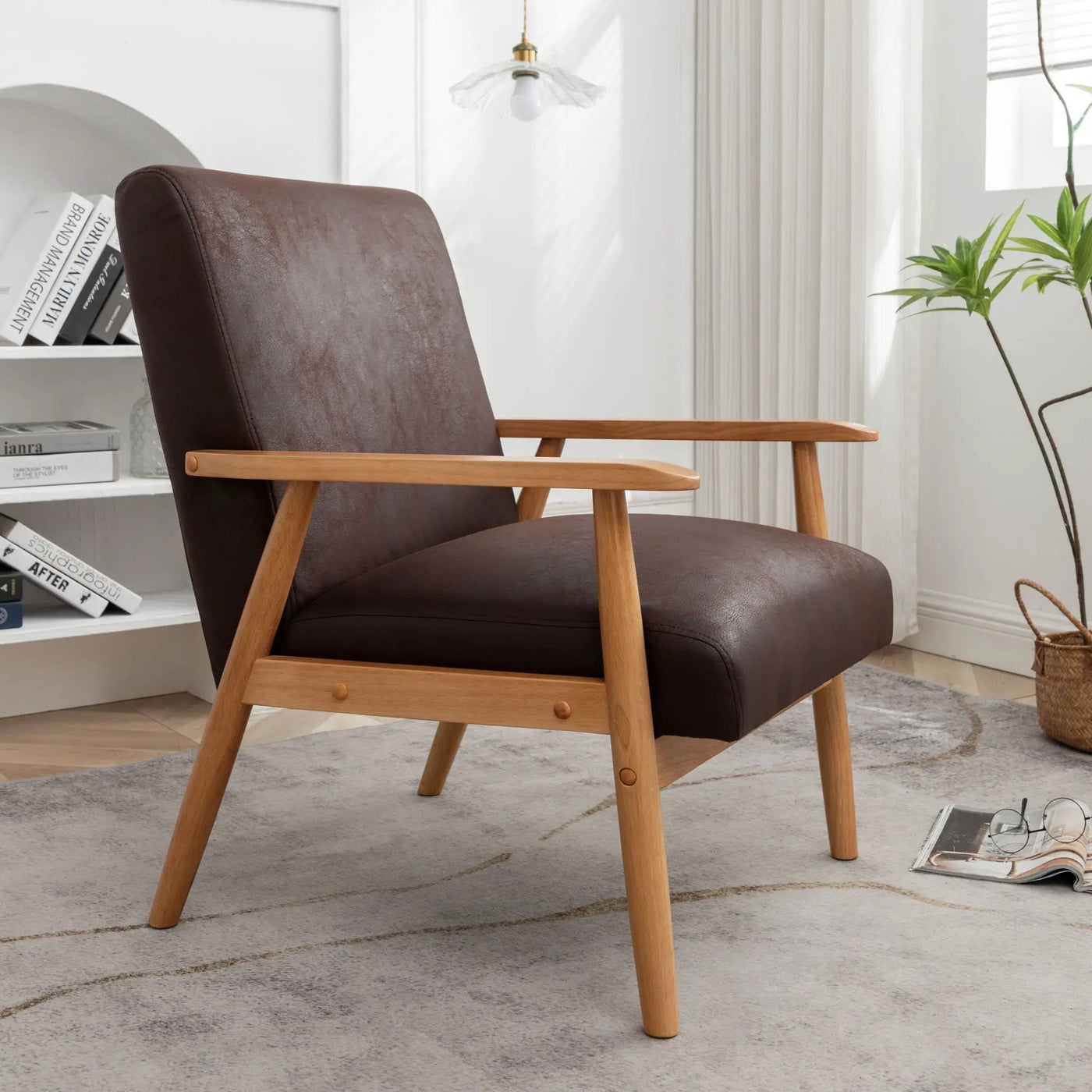 Wide Classic Mid-Century Modern Arm Chair by Unique Piece Furniture