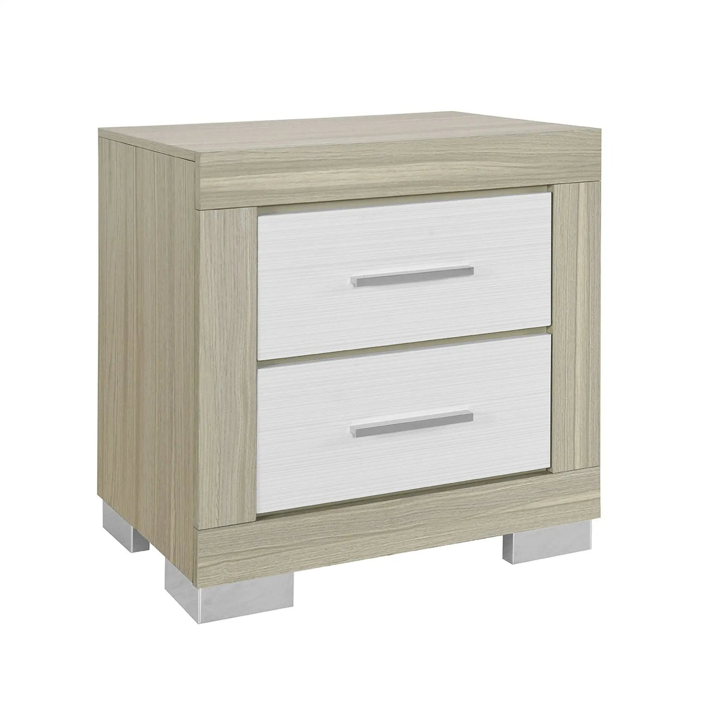 Elsa - 2 Toned Nightstand With Bar Handle And Spacious Drawers by Unique Piece Furniture