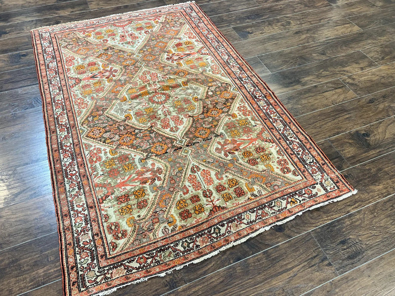 Wonderful Antique Persian Malayer Rug 4x6, Wool Hand Knotted Authentic Oriental Carpet, Very Fine by Jewel Rugs