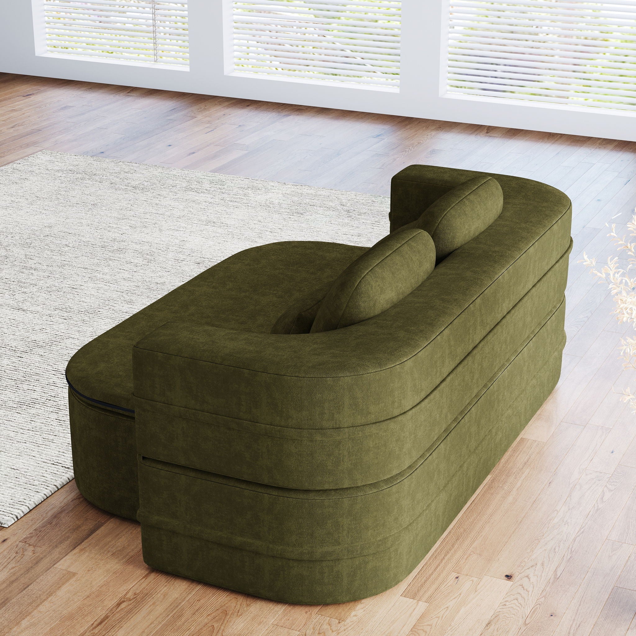 2 In 1 Foldable Sofa Bed With Multi Functional Blanket, Floor Lounge Sofa by HouseOfZazla