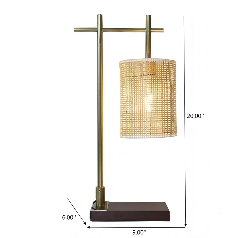 Bedroom Table Lamp With Lampshade - Bronze by HouseOfZazla