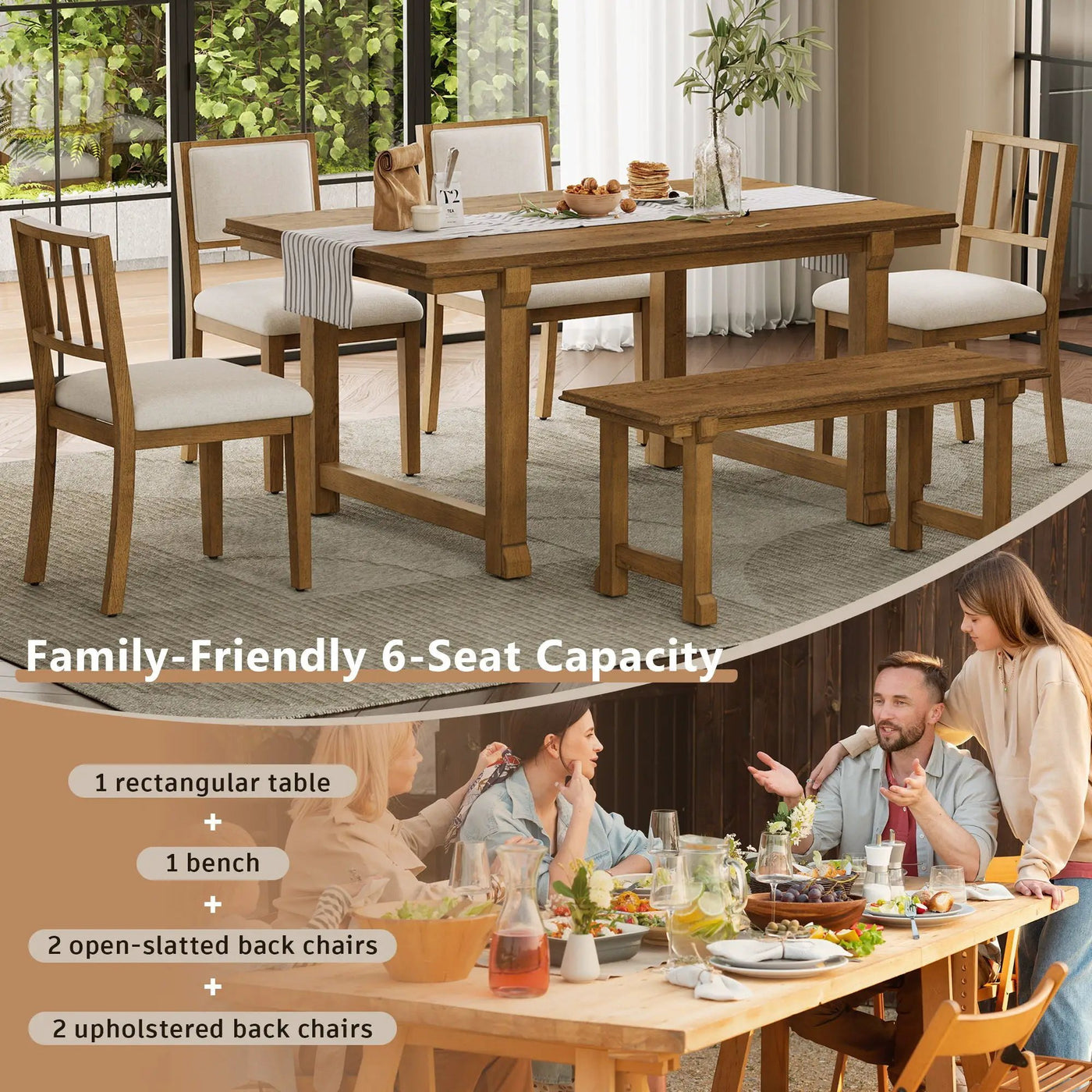 6 Piece Kitchen & Dining Room Furniture by Unique Piece Furniture