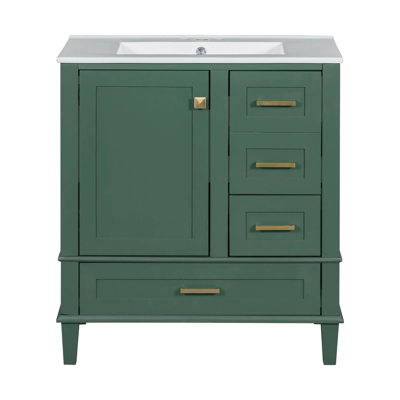 Bathroom Vanity, Modern Bathroom Cabinet With Sink Combo Set, Bathroom Storage Cabinet With A Soft Closing Door And 3 Drawers, Solid Wood Frame by Unique Piece Furniture