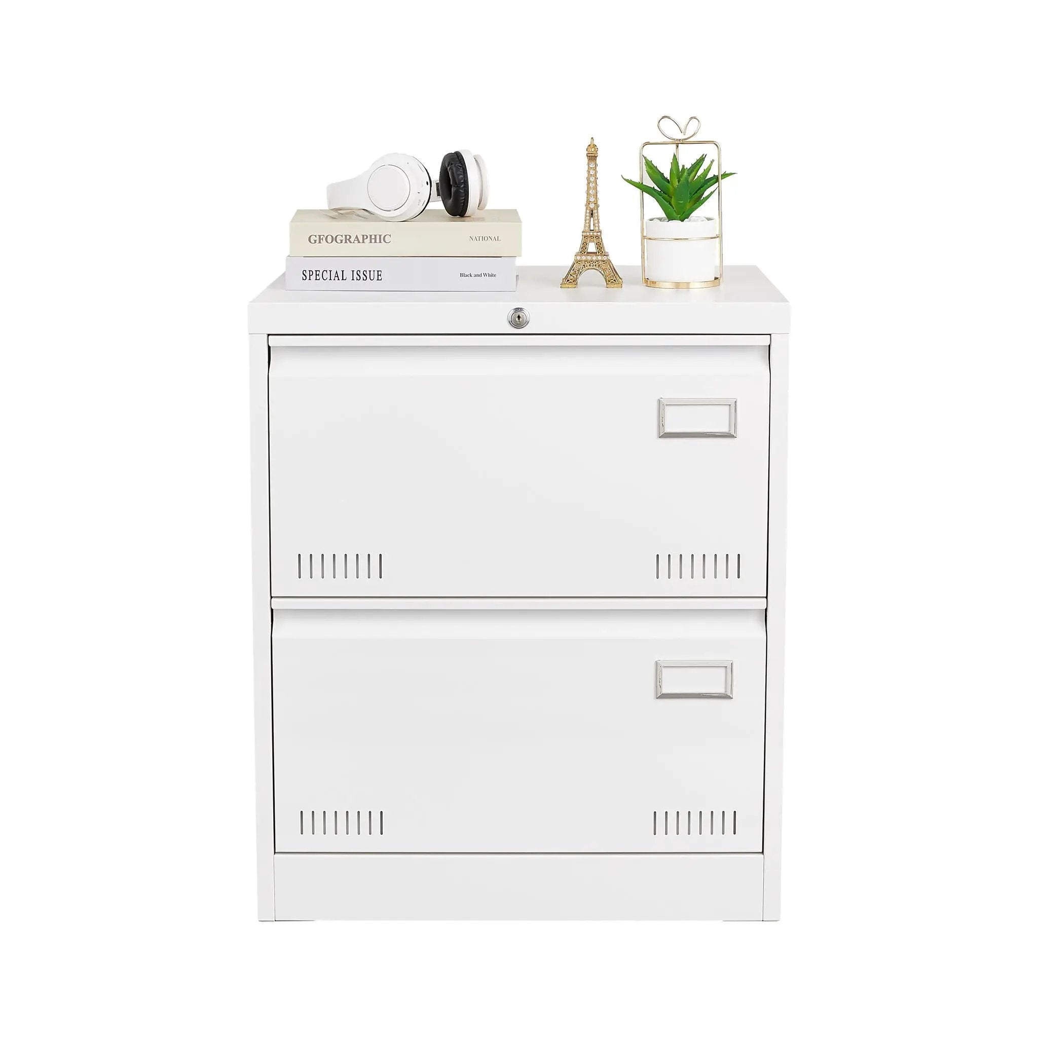 Filing Cabinet Lateral File Cabinet 3 Drawer, Locking Metal File Cabinets Three Drawer, Office Filing Cabinet With Lock Drawers For Home Office by Unique Piece Furniture