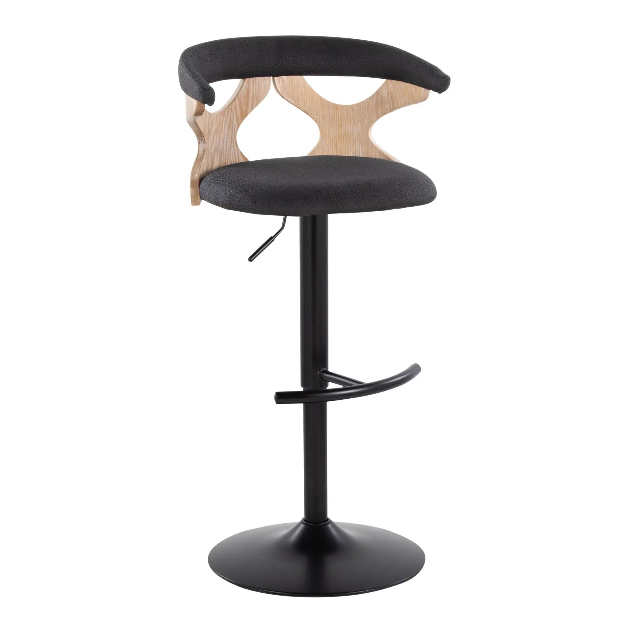 Gardenia - Contemporary Adjustable Barstool & Swivel With Rounded T Footrest (Set of 2) by Unique Piece Furniture