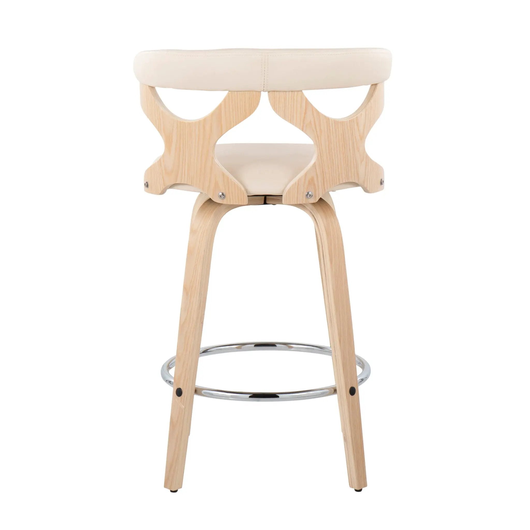 Gardenia - Mid Century Modern Fixed Height Counter Stool With Swivel (Set of 2) by HouseOfZazla