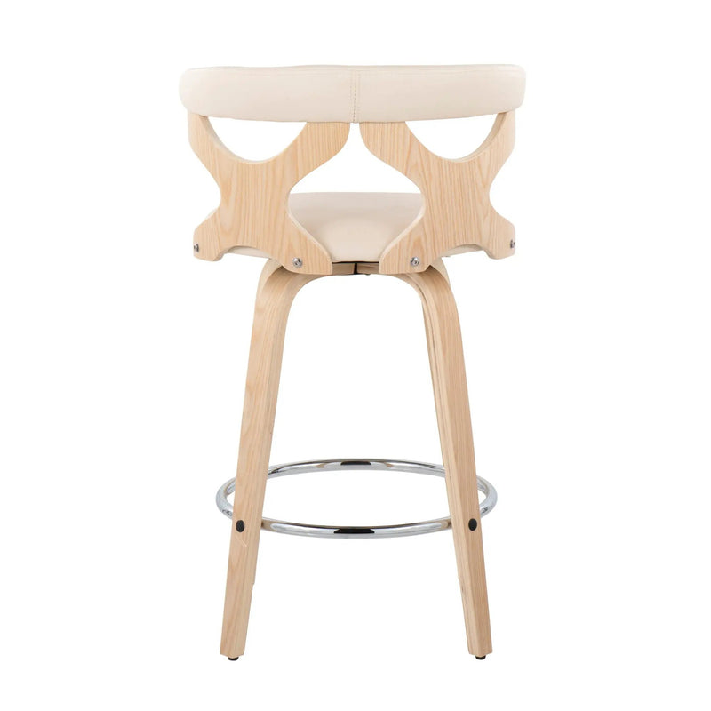 Gardenia - Mid Century Modern Fixed Height Counter Stool With Swivel (Set of 2) by HouseOfZazla