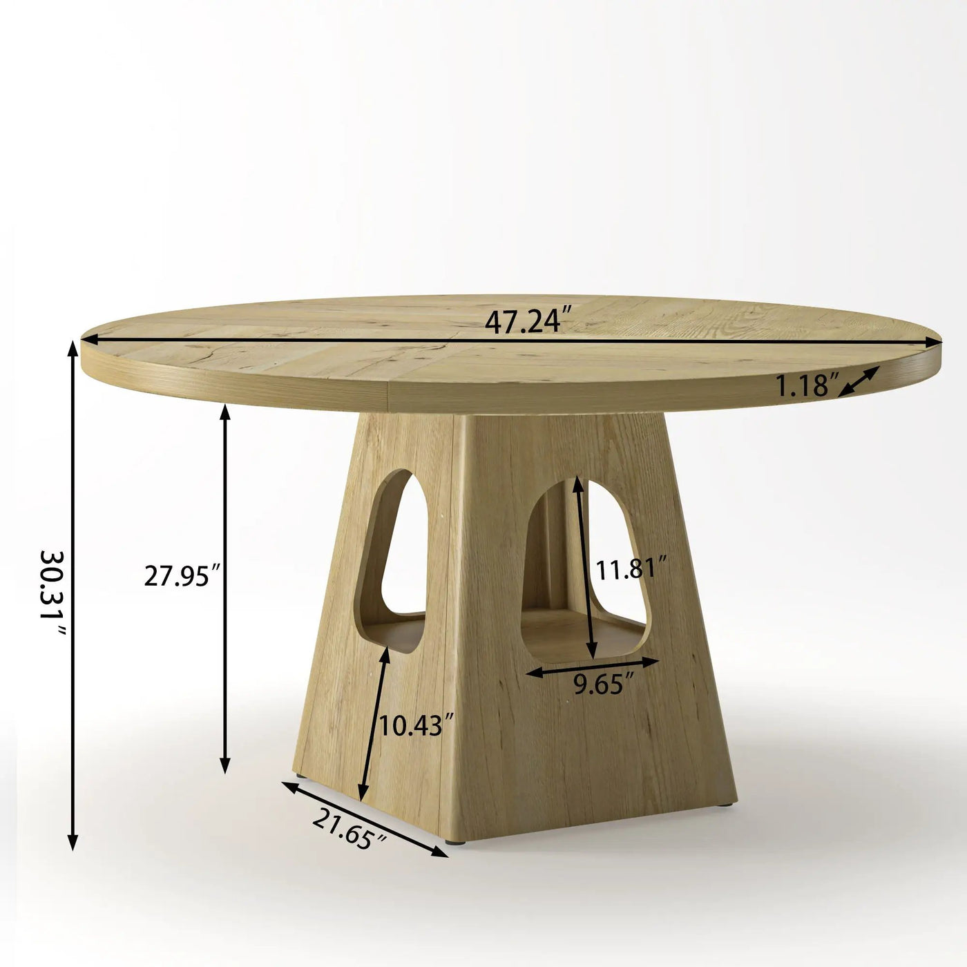 Farmhouse Round Dining Table With Storage Base by Unique Piece Furniture