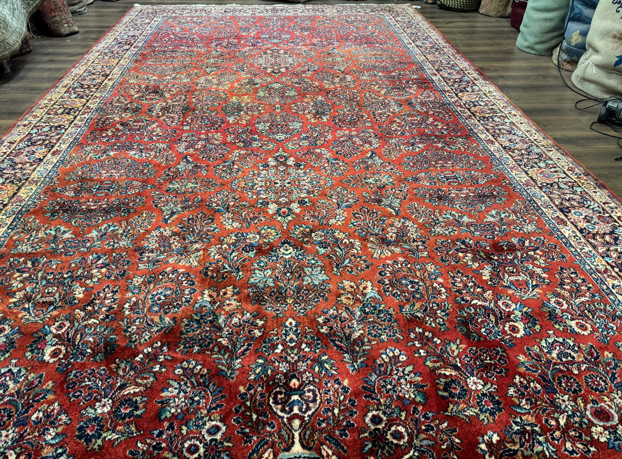 10x18 Karastan Sarouk Rug #785, Wool Large Palace Sized Vintage Karastan Carpet by Jewel Rugs