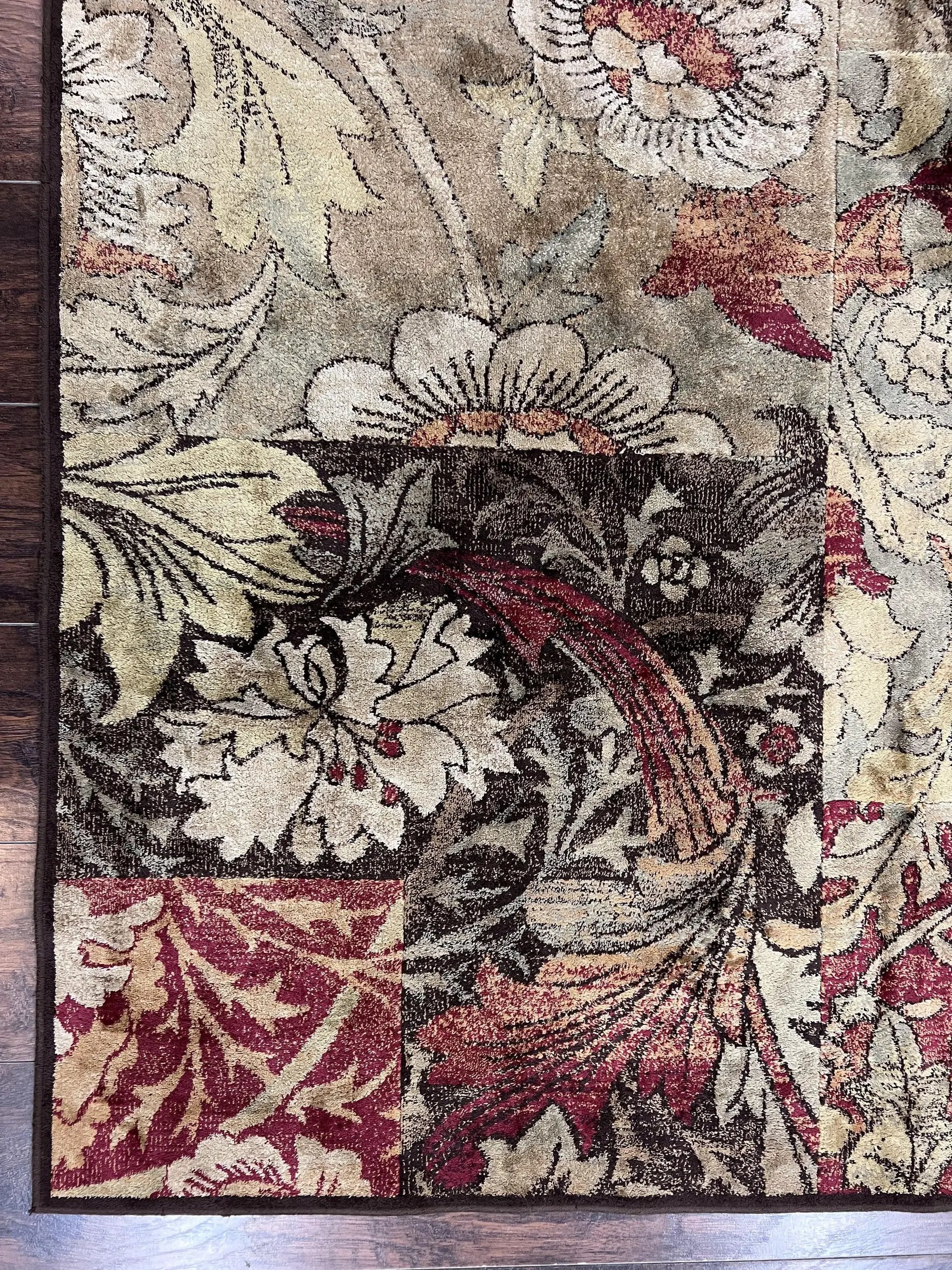 Modern Abstract Area Rug 5x7, Floral Design, Contemporary Carpet 5 x 7, Multicolor by Jewel Rugs