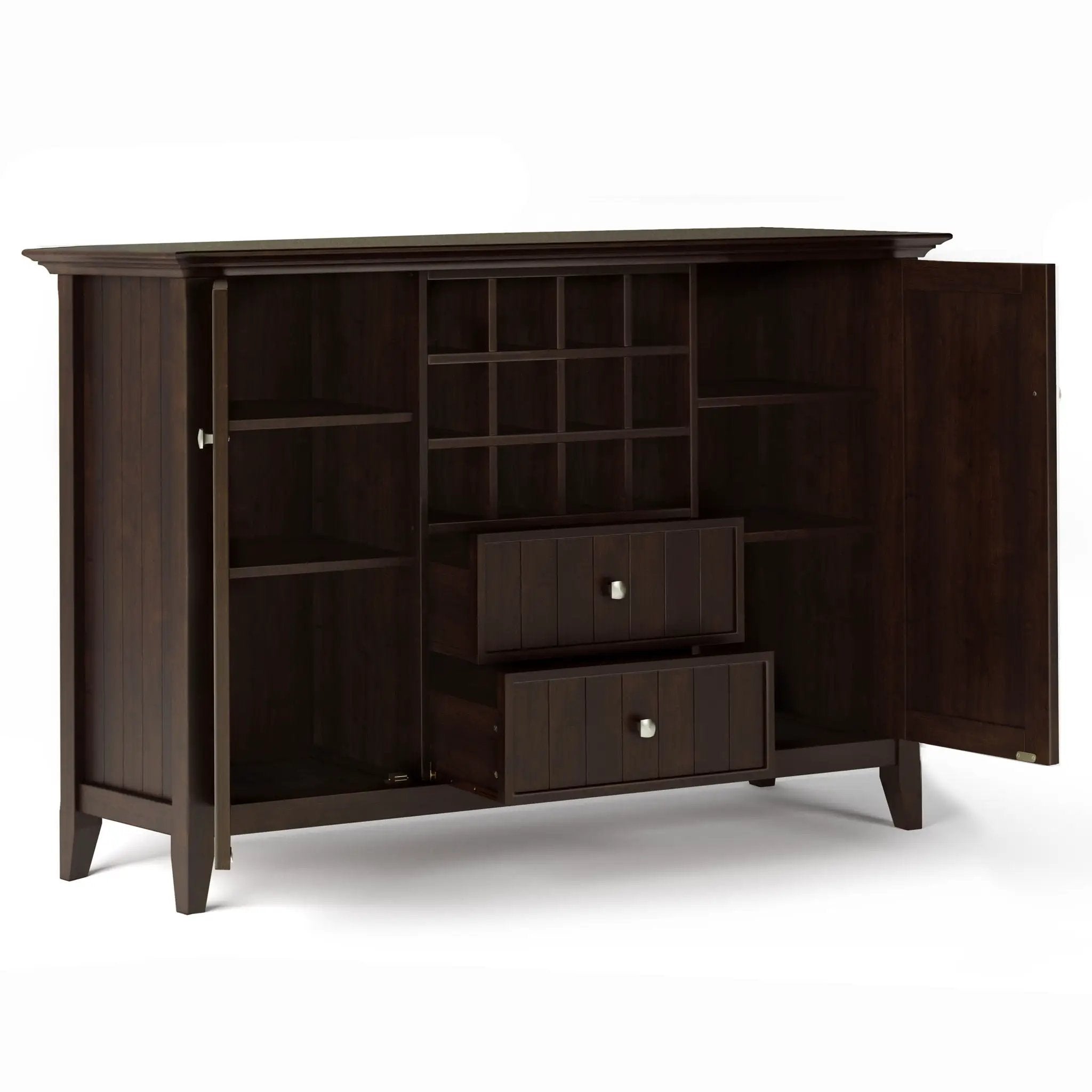 Bedford - Sideboard Buffet And Wine Rack - Dark Chestnut Brown by Unique Piece Furniture