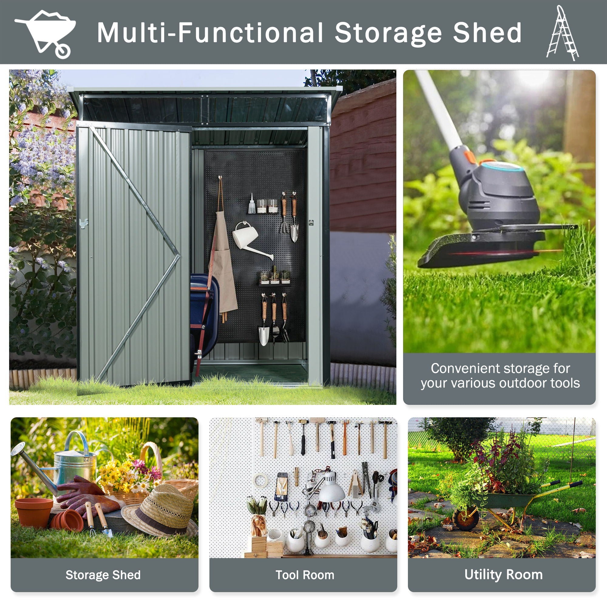 Outdoor Metal Storage Shed Transparent Plate by HouseOfZazla
