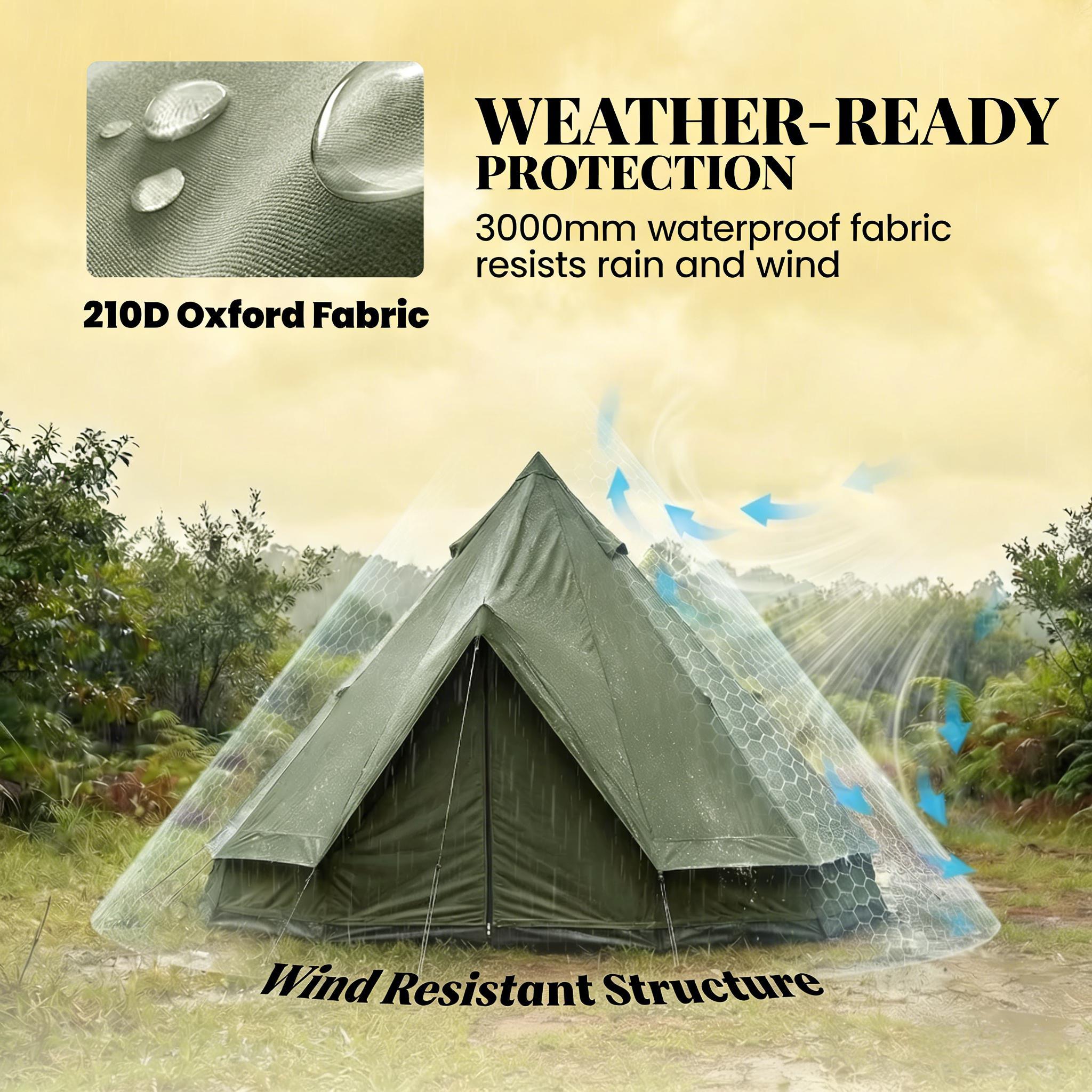 Outdoor Waterproof Teepee Camping Tent by HouseOfZazla