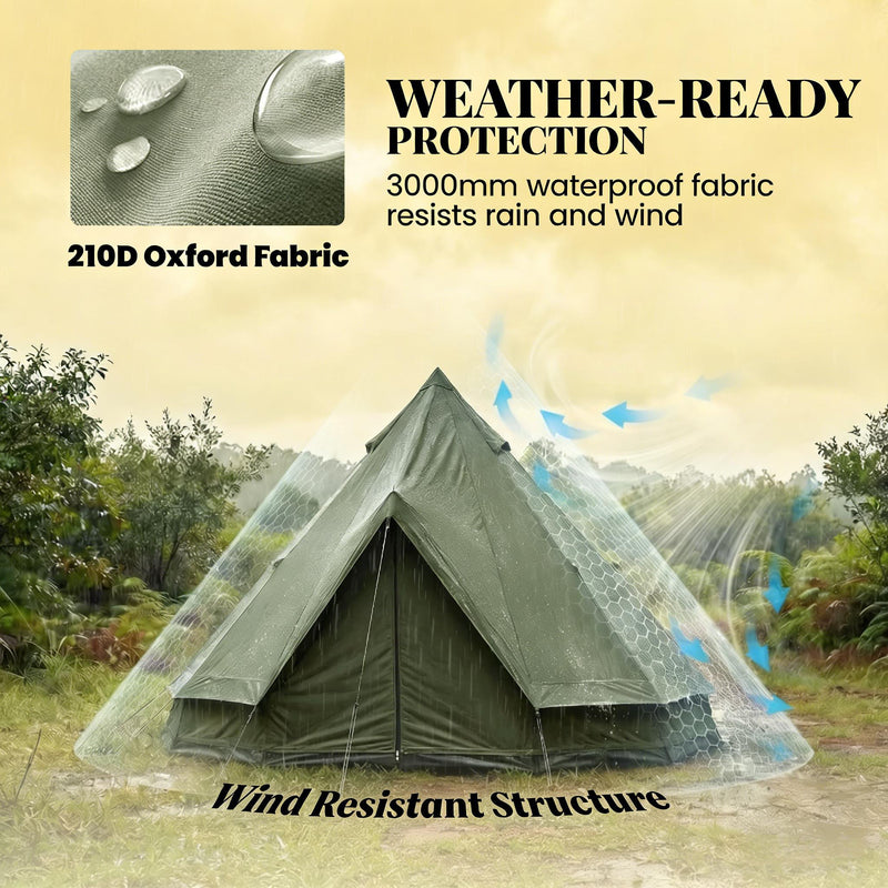 Outdoor Waterproof Teepee Camping Tent by HouseOfZazla