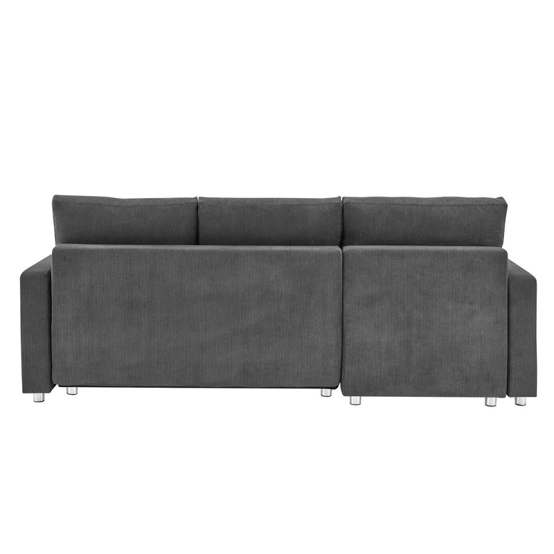 Convertible L Shaped Sleeper Sofa Bed With Reversible Chaise And Storage by Unique Piece Furniture