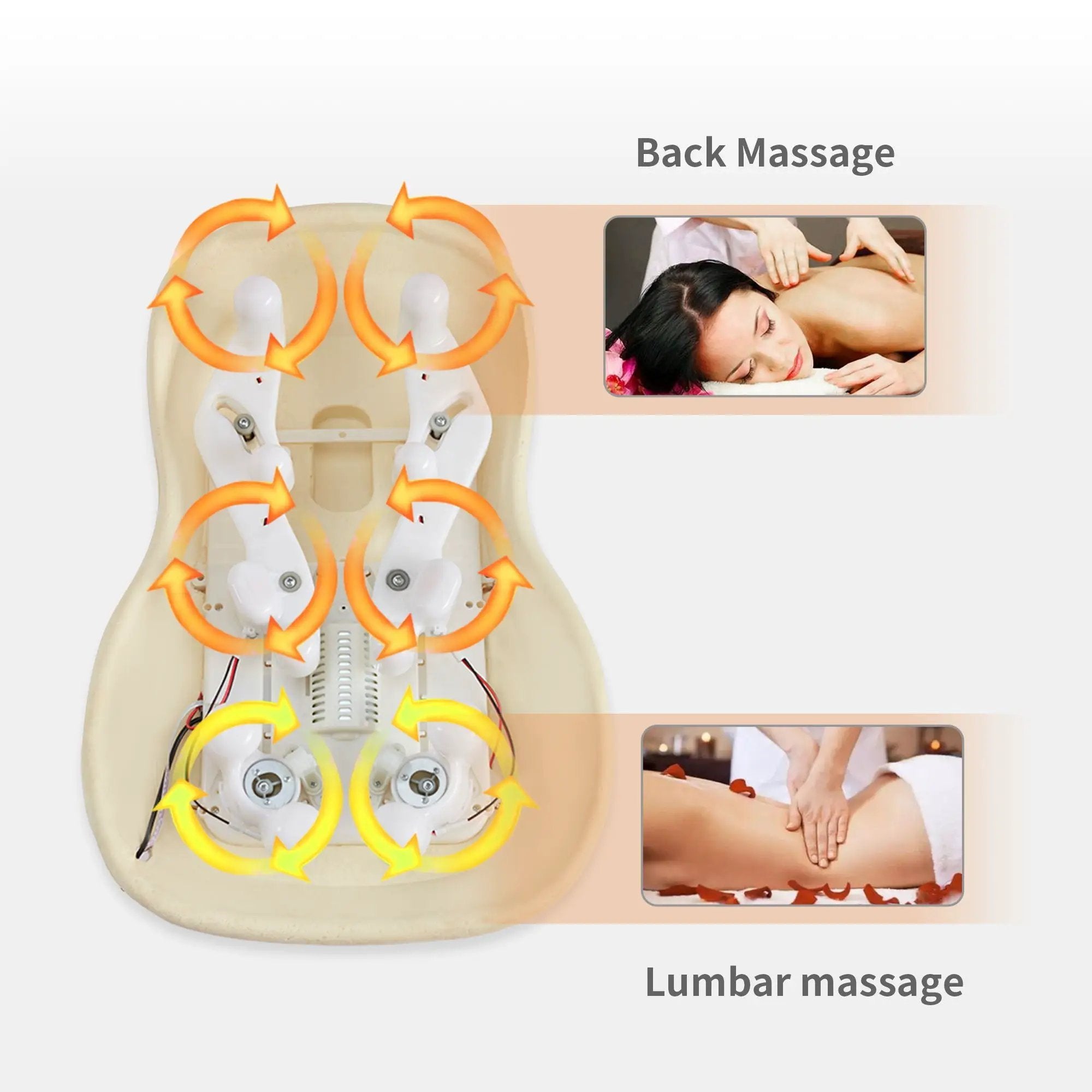 Therapeutic Shiatsu Massage Cushion With Heat Function, Polypropylene - Gray by HouseOfZazla