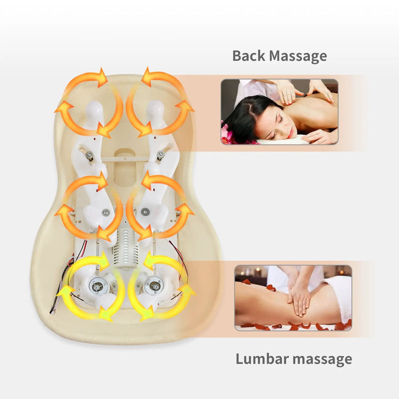 Therapeutic Shiatsu Massage Cushion With Heat Function, Polypropylene - Gray by HouseOfZazla