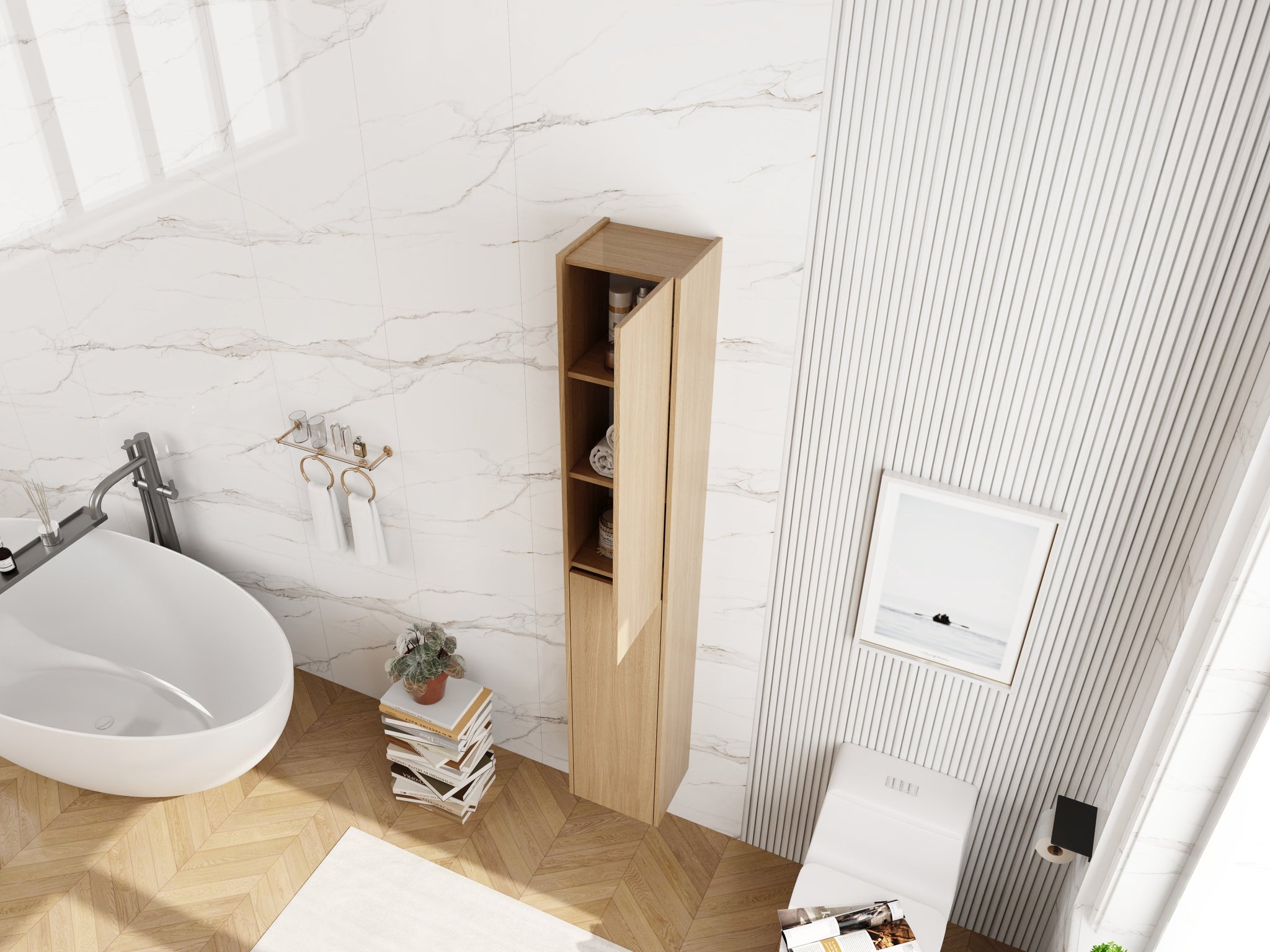 24 Inch Wall Mounted Side Cabinet Combination by HouseOfZazla