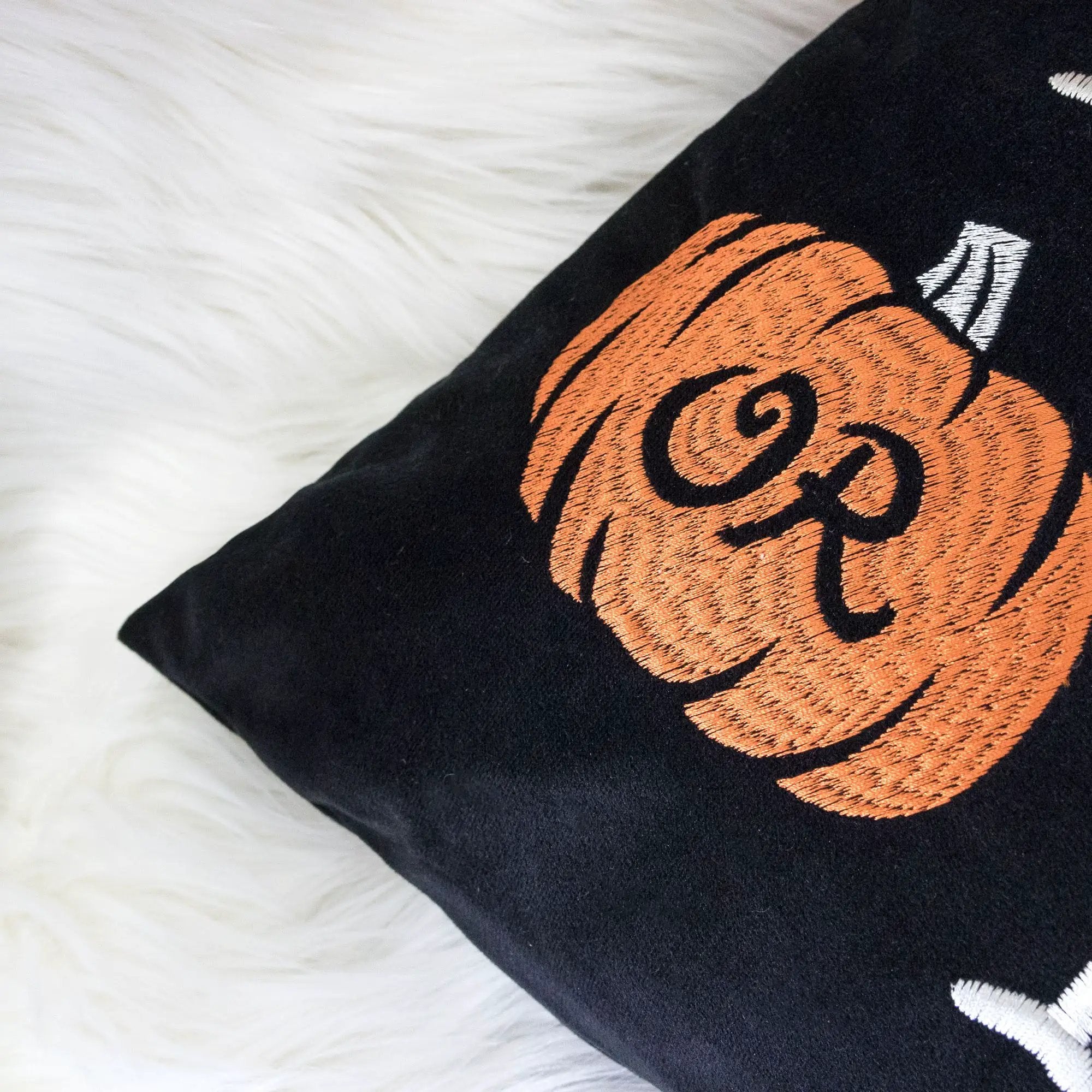 Trick or Treat Halloween Lumbar Pillow – Embroidered by HouseOfZazla
