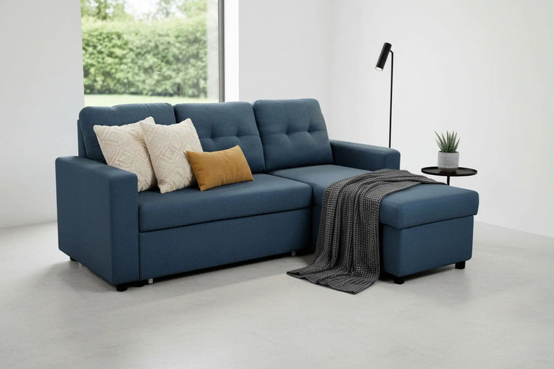 Convertible L Shaped Sectional Sleeper Sofa Bed, Saving Pull Out Couch by HouseOfZazla