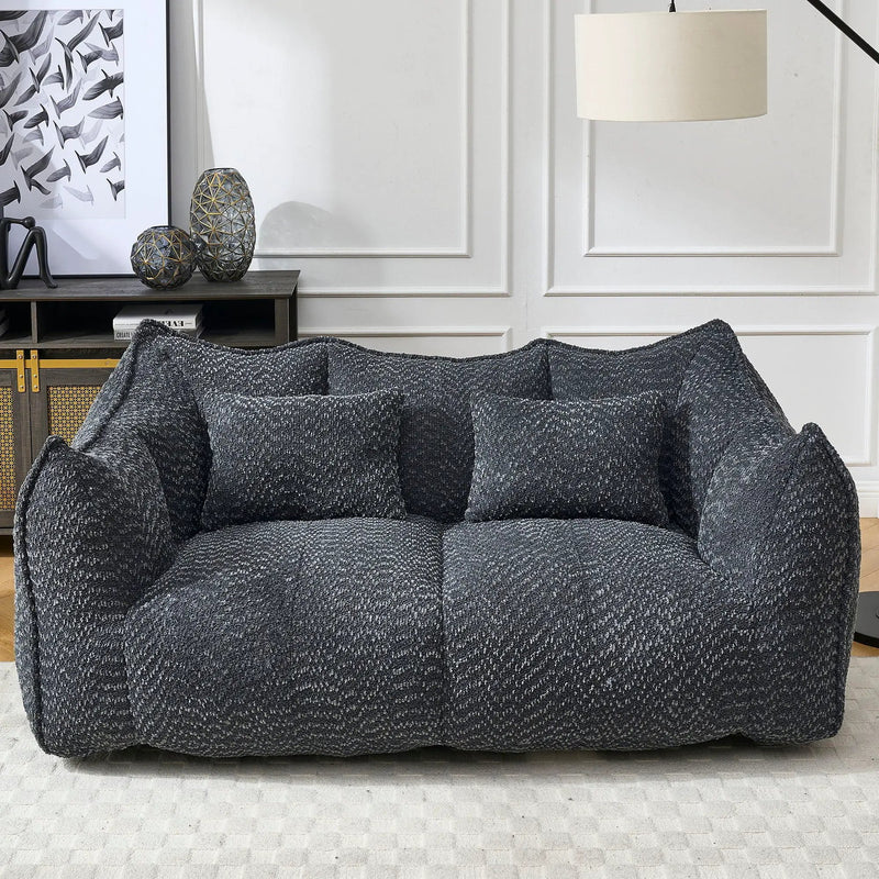 Comfortable Dual Beanbag Chair With High Resilience Foam Core For 2 People by HouseOfZazla