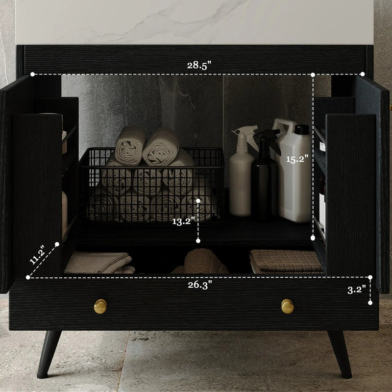 Contemporary Free-standing Bathroom Vanity by HouseOfZazla