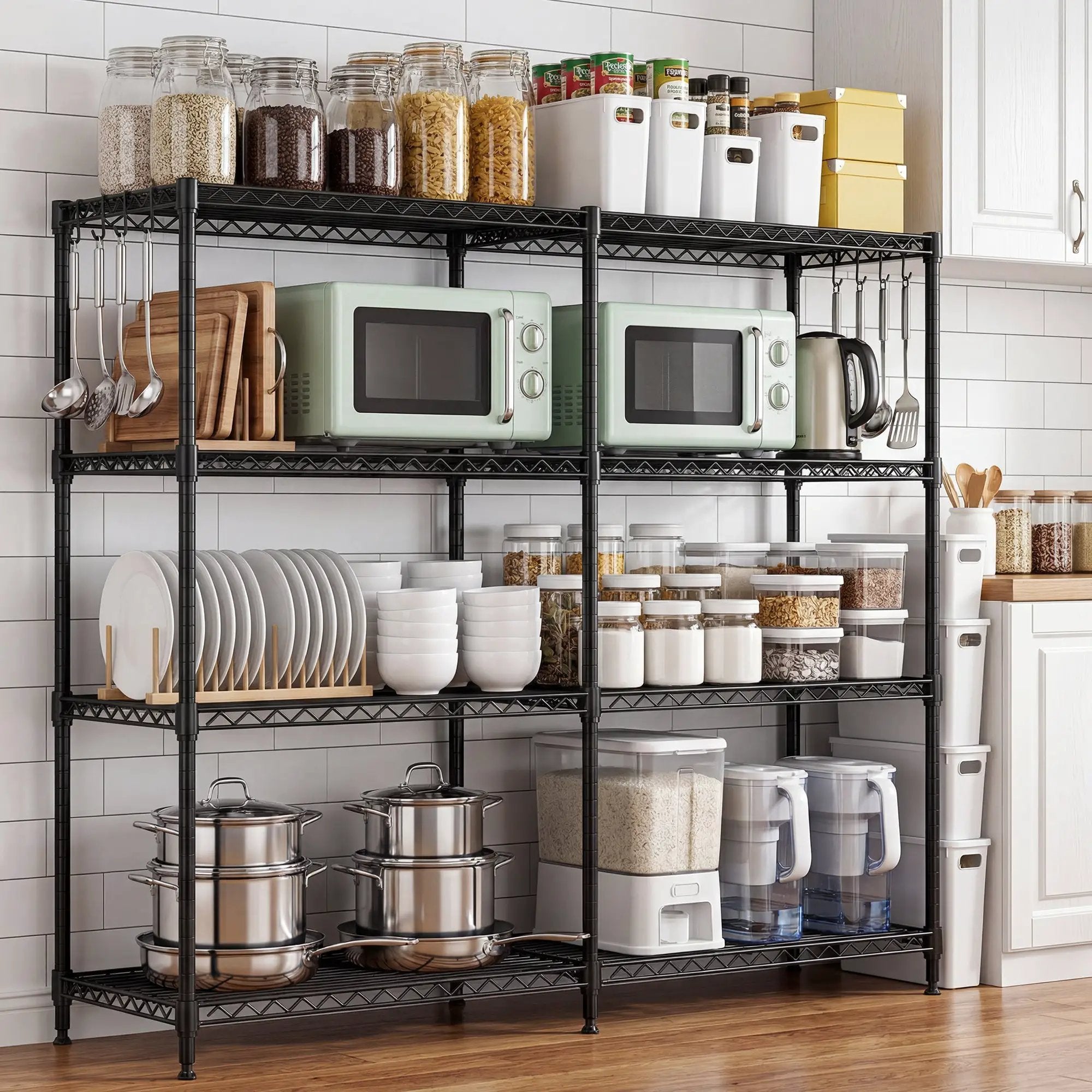 4 Tiers Metal Storage Shelves by HouseOfZazla