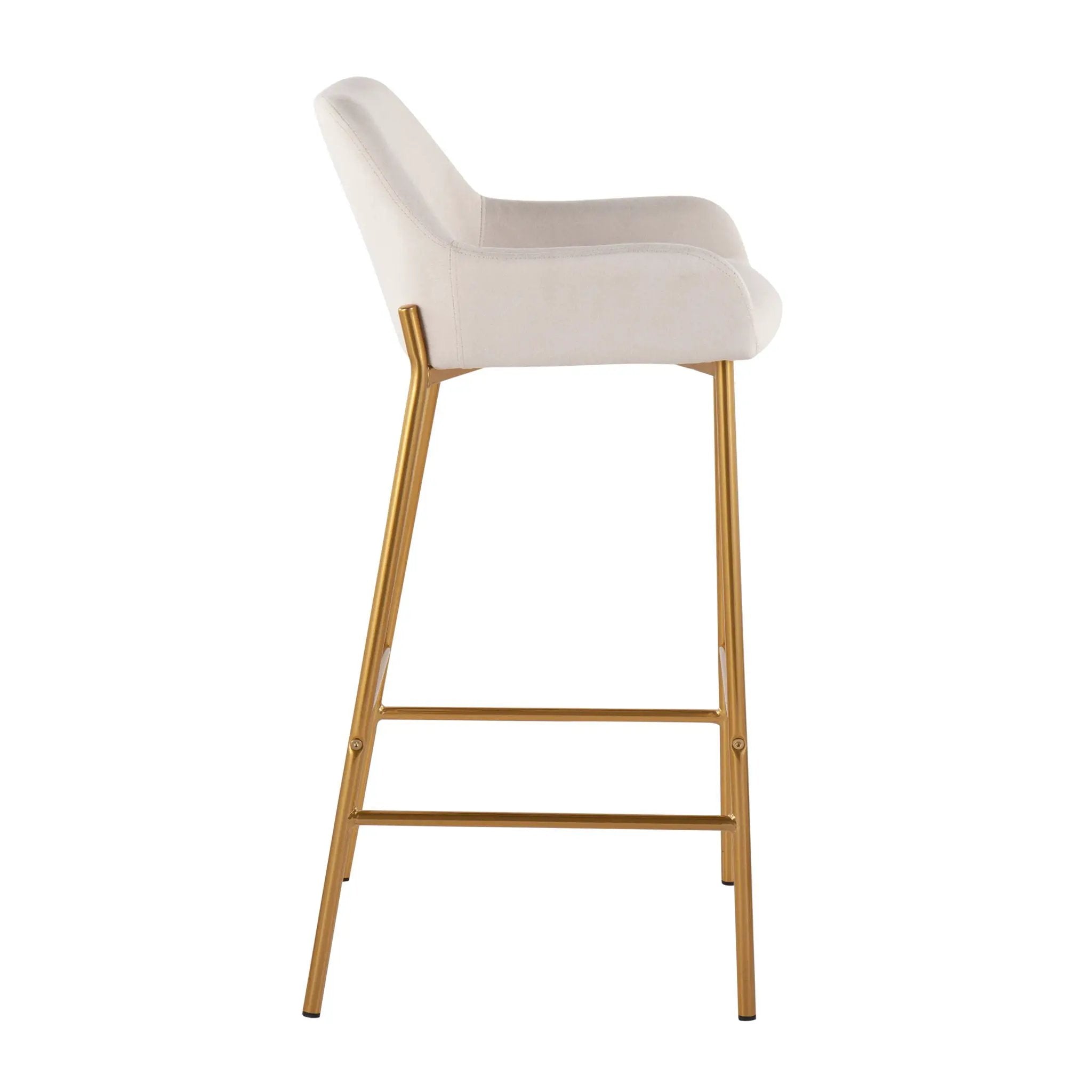 Daniella - Contemporary / Glam Fixed Height Bar Stool (Set of 2) by Unique Piece Furniture