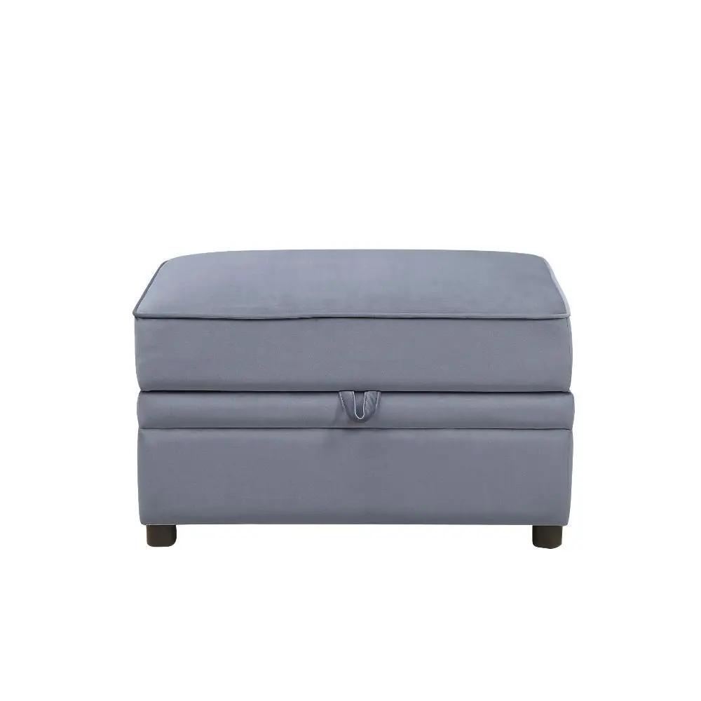 Bois II - Ottoman With Storage - Gray Velvet by Unique Piece Furniture